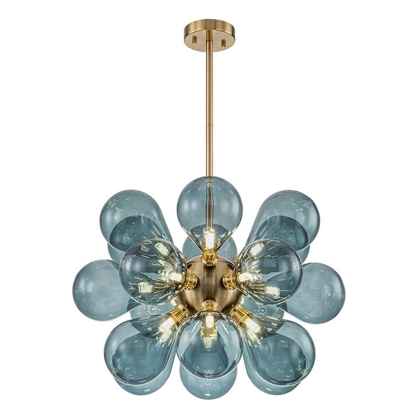 Blue and gold chandelier hot sale