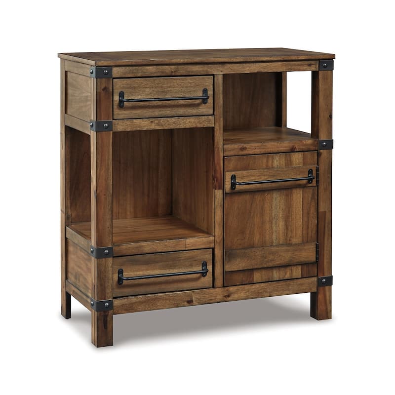 Roybeck Accent Cabinet - Casual - Bronze Hardware - Light Brown