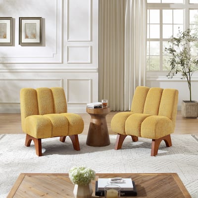 Art Leon Set of 2 Comfortable Armless Accent Chair Sectional