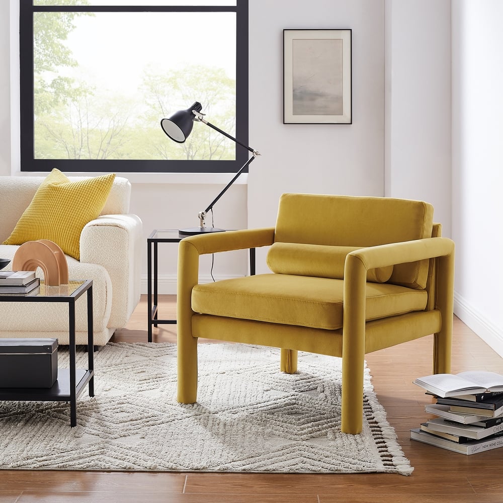 Art Leon Velvet Accent Armchair