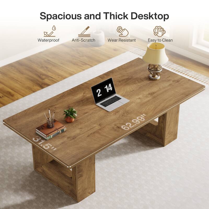 62.99" Large Home Office Desk, Computer Table for Office