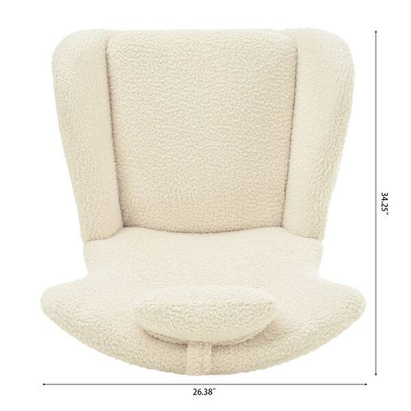 dimension image slide 7 of 13, Glider Chair with Headrest & Storage