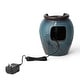 preview thumbnail 6 of 30, Glitzhome Leaf Textured Ceramic Jar Indoor Tabletop Water Fountain with LED Lights