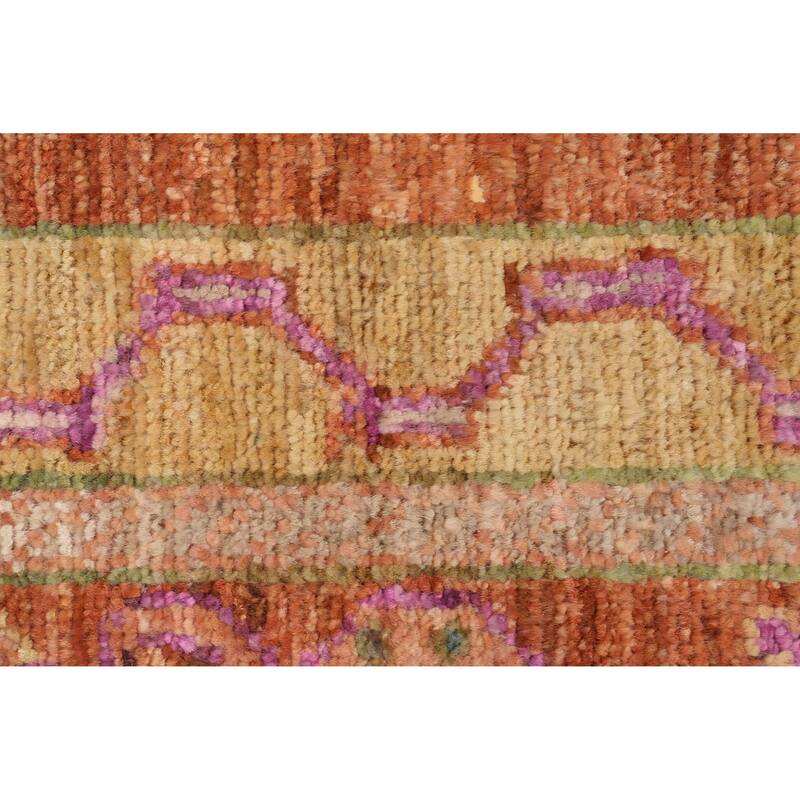 Hand Knotted Oriental 100% Wool Carpet Traditional Geometric Multi-Colored Ziegler Area Rug - 10' 0'' X 8' 1''