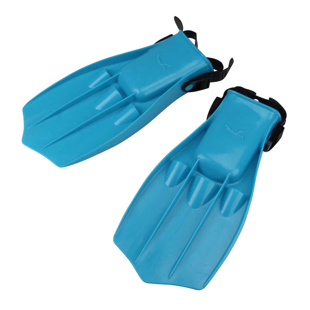 11.25" Florescent Blue Dolphin Recreational Swim Fins