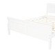 preview thumbnail 8 of 7, Platform Bed In Classic Oak Veneer for The Comfort Of Nature, with Headboard and Footboard - Full Size, White