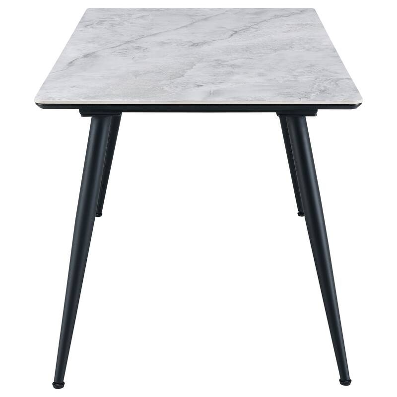 Dennison Rectangular 55-Inch Ceramic Top Dining Table Grey