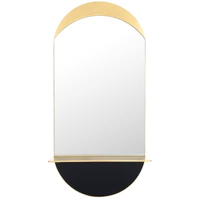 SAFAVIEH Wessley Modern 18 x 36-inch Oval Decorative Accent Mirror - 18.3 in. W x 6 in. D x 36 in. H