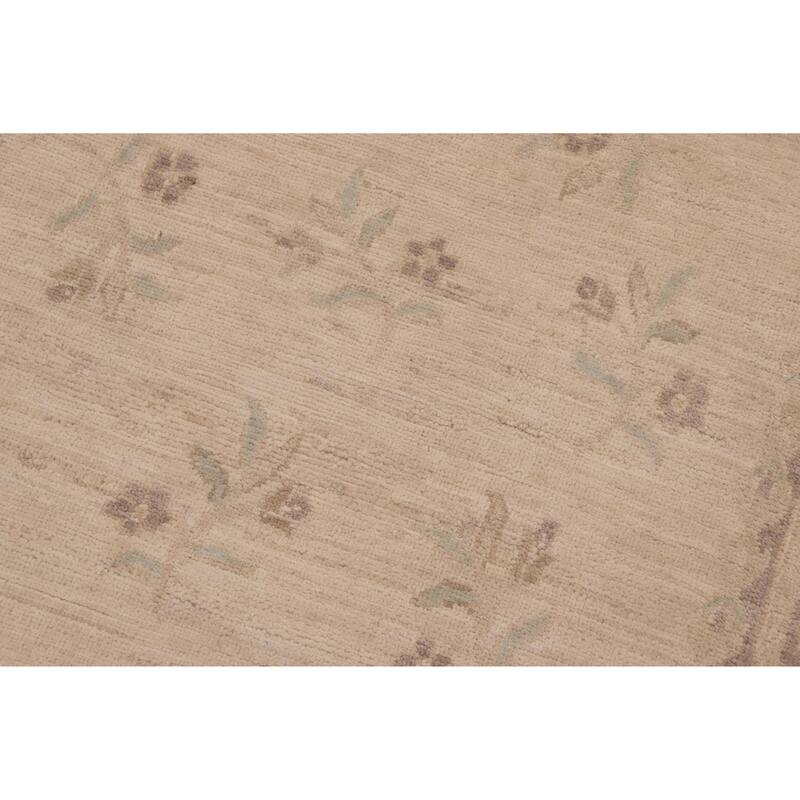 Artisan Oushak Open Field Hand-Knotted Wool Area Rug