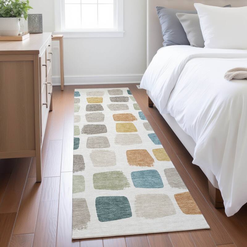 Machine Washable Indoor/ Outdoor Casual Hoppy Chantille Rug