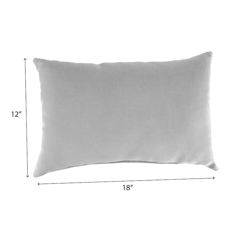 18" x 12" Outdoor Lumbar Throw Pillow (Set of 2) - 12'' L x 18'' W x 4'' H