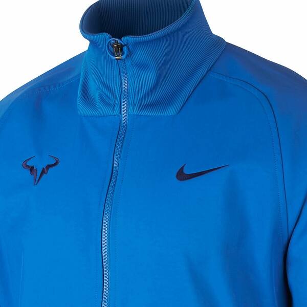 Shop Nike Mens Jacket Blue Size Xl Zip Front Ribbed Hem Rafael Nadal Tennis On Sale Overstock 30029218