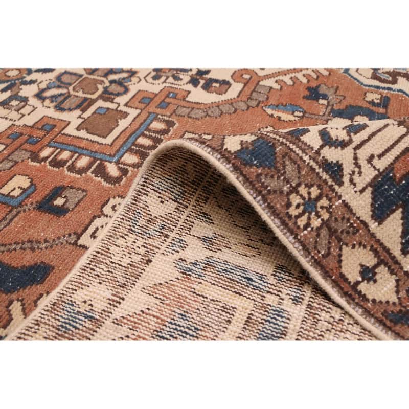ECARPETGALLERY Hand-knotted Antalya Vintage Dark Copper Wool Rug - 6'7 x 10'3