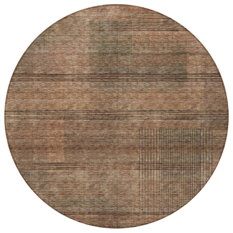 HomeRoots Striped Transitional Rectangle Outdoor Rug