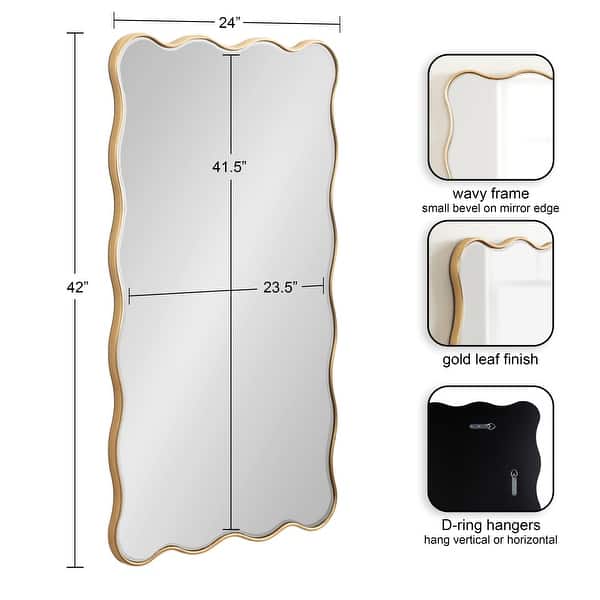 dimension image slide 1 of 4, Kate and Laurel Viona Rectangle Mirror
