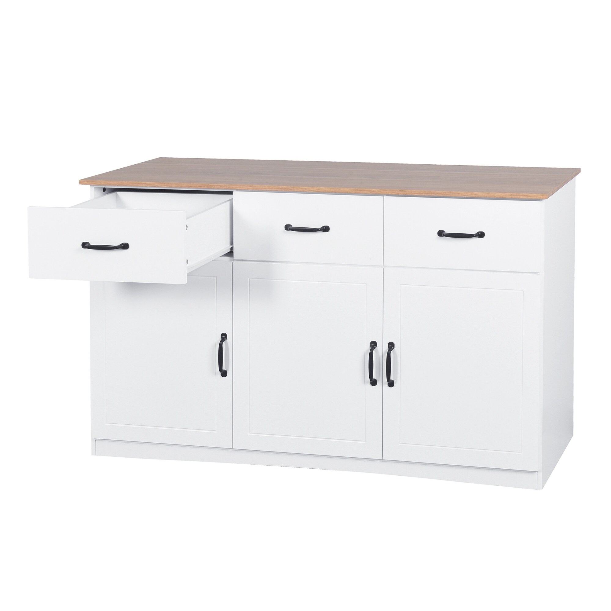Modern Design Storage Cabinet Console Table with 3 Doors and 3 Drawers for  Living Room, Dining Room or Hallway