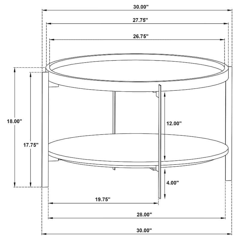 Adhvik Round Wood Top Marble Shelf Occasional Table Collection