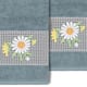 Authentic Hotel and Spa 100% Turkish Cotton Daisy 2PC Embellished Hand Towel Set