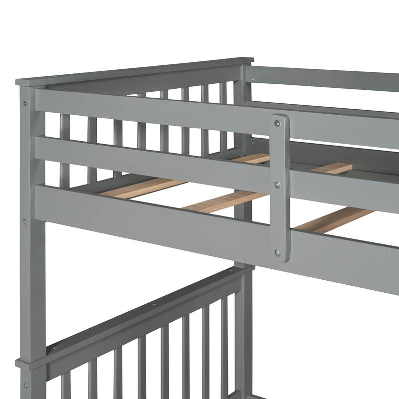Twin-over-Twin Bunk Bed with Drawers