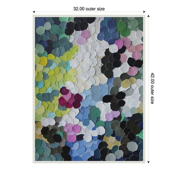 dimension image slide 1 of 2, Walking through Waddesdon Gardens by Coco Good Framed Canvas Wall Art Print - Sylvie Beaded White