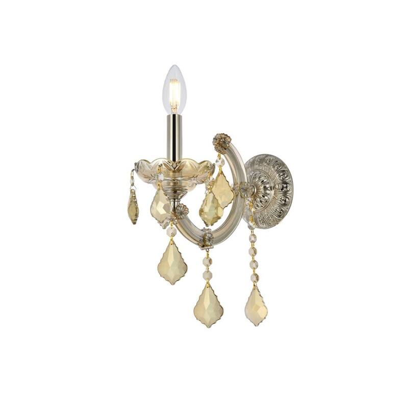 Elegant Lighting 2800W1-GT/RC Maria Theresa 12" Tall Wall Sconce with - Golden Teak