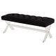 preview thumbnail 10 of 10, SAFAVIEH Couture Tourmaline Tufted Acrylic Bench - 48 IN W x 18 IN D x 18 IN H