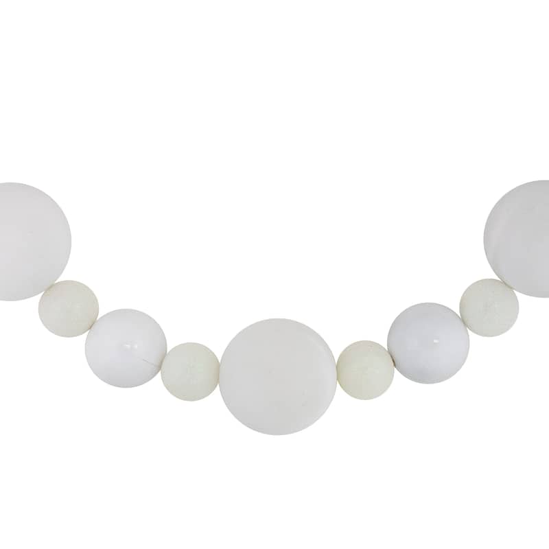 6' Shatterproof Ball 3-Finish Christmas Garland