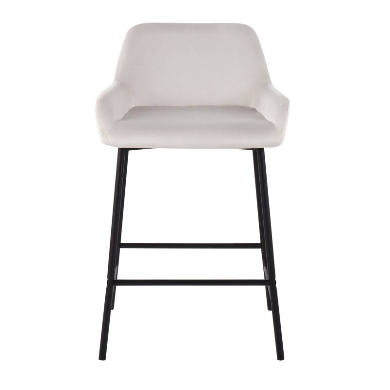 Carbon Loft Galotti Black Fixed-Height Upholstered Counter Stool - Set of 2