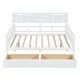 preview thumbnail 25 of 34, Full Size Daybed Platform Bed with 2 Storage Drawers and Headboard White - Full