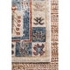preview thumbnail 9 of 9, Nuloom Blue Transitional Vintage Glossy Shay Medallion Faded Border Area Rug