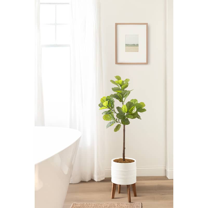 Kate and Laurel Fidmont Faux Fiddle Fig Tree