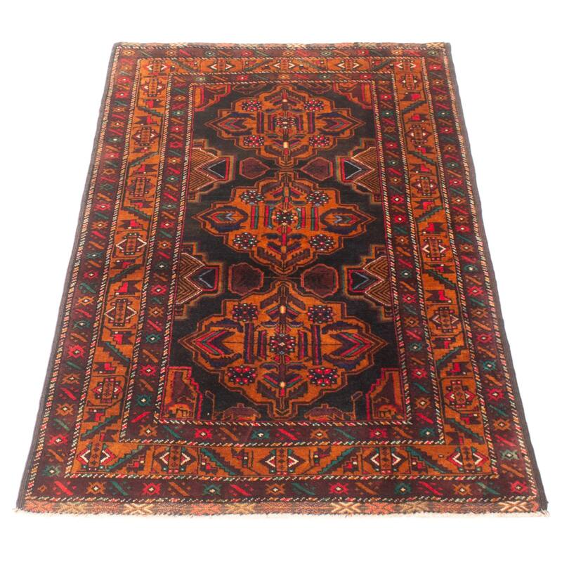 ECARPETGALLERY Hand-knotted Teimani Brown Wool Rug - 3'5 x 6'1