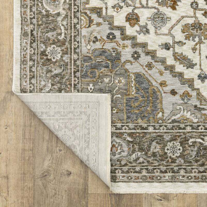 Style Haven Marley Traditions Center Medallion Ivory/ Gray Area Rug