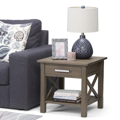 WYNDENHALL Waterloo SOLID WOOD 21 inch Wide Square Contemporary End Side Table - 21 inch Wide
