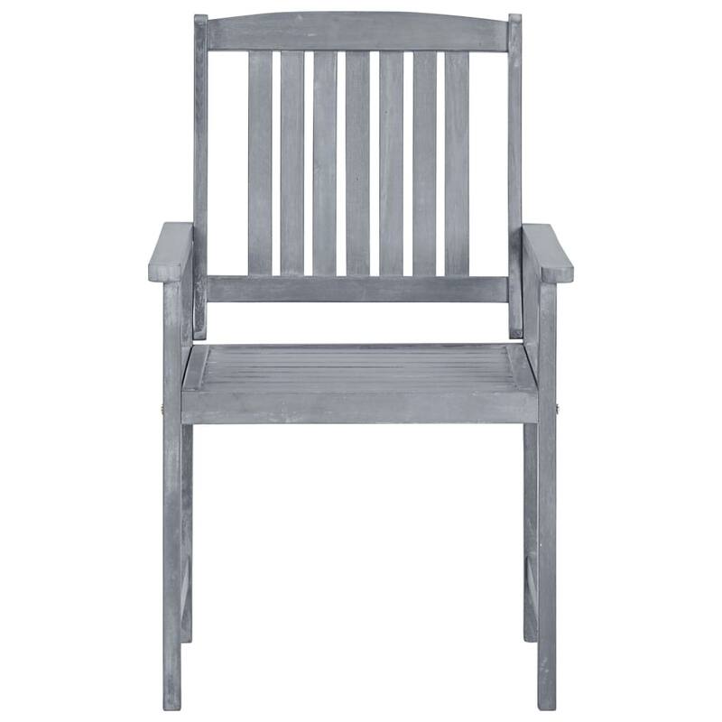 vidaXL Patio Chairs Outdoor Chair with Cushions for Deck Solid Wood Acacia