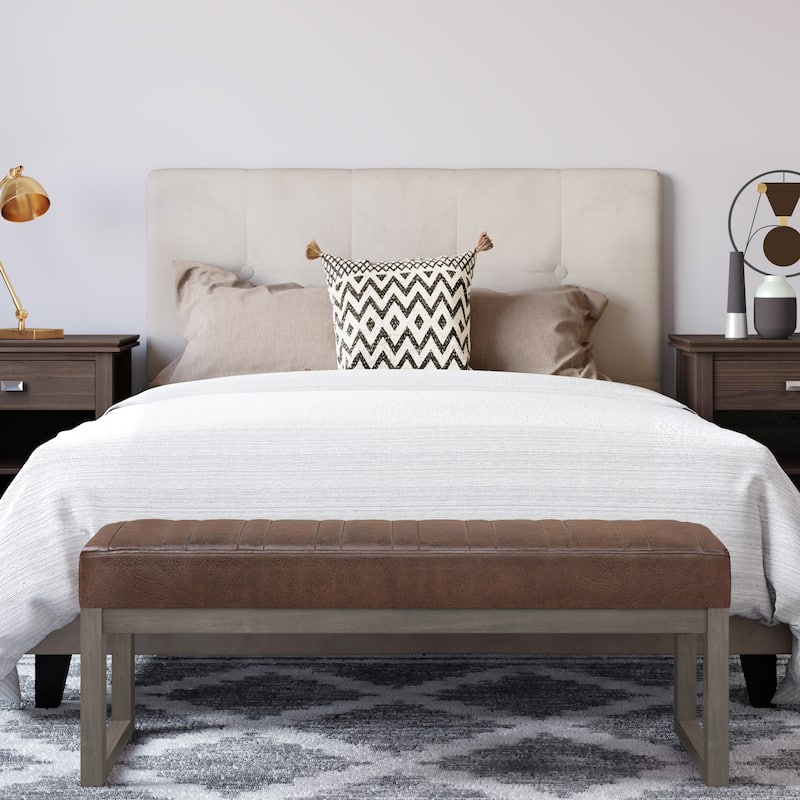 WYNDENHALL Kaufman 48 inch Wide Contemporary Rectangle Ottoman Bench