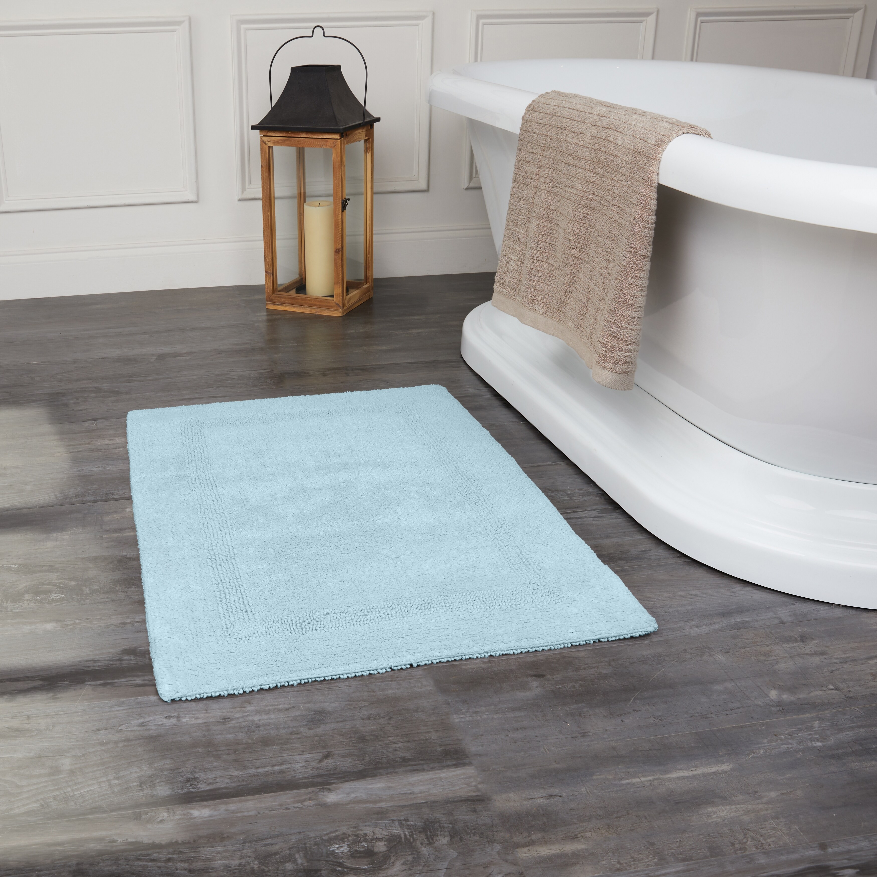 Fabstyles Basix Soft Absorbent Reversible Cotton Bath Rug On Sale Bed Bath Beyond 35057740