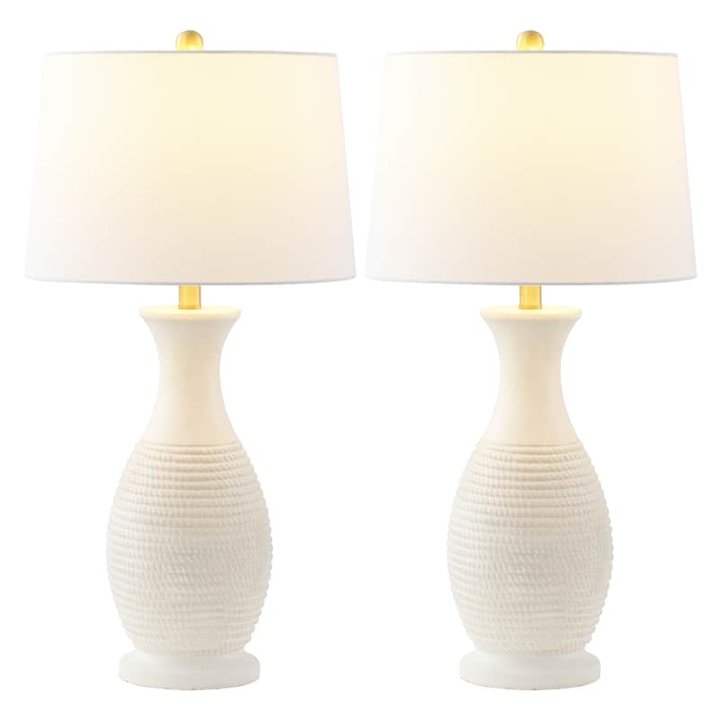 SAFAVIEH Lighting Bentlee Grey 30-inch LED Table Lamp (Set of 2) - 15"W x 15"D x 30"H