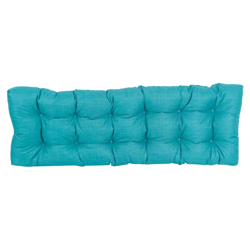 Tufted Indoor/Outdoor Bench Cushion (Multiple widths from 46 to 60 inch)