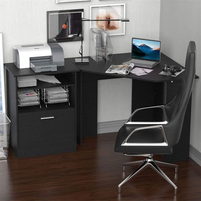 Computer Desk with Printer Cabinet