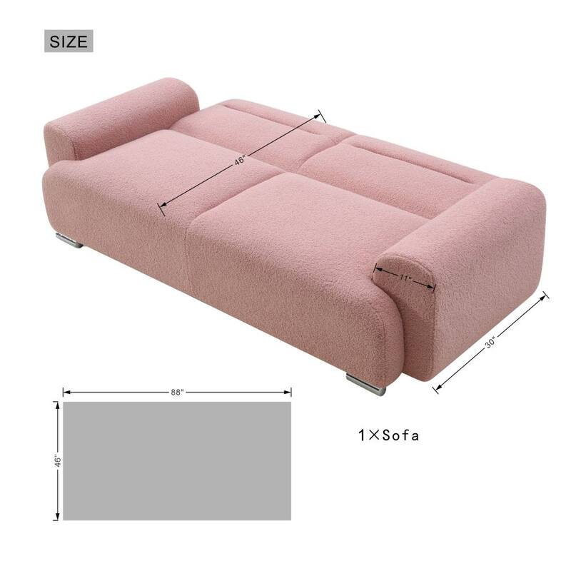 Modern 3 seater Teddy Convertible Living Room Sofa