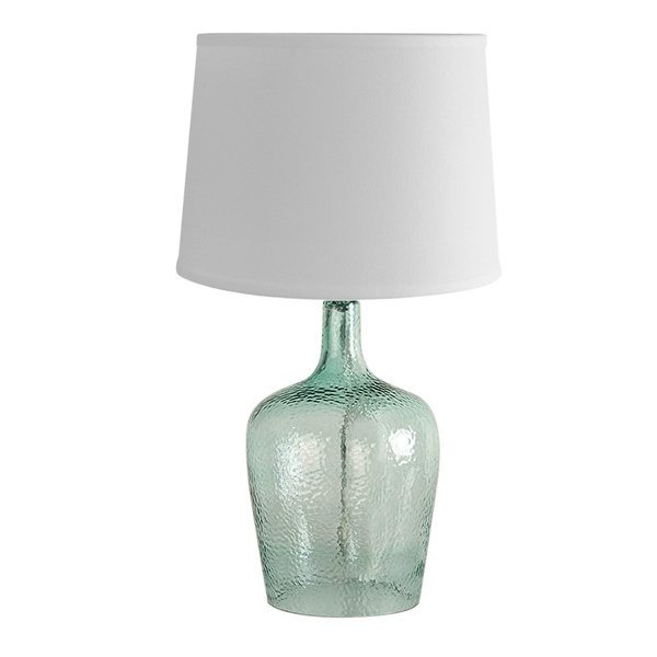 Green sea glass lamp hot sale