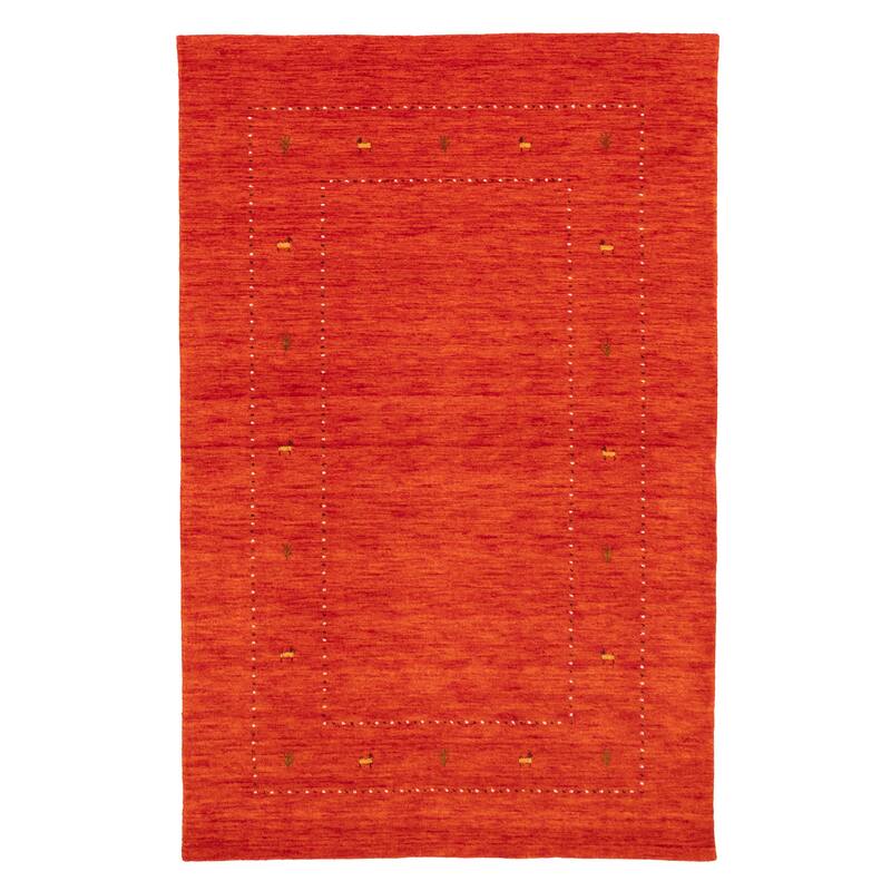 ECARPETGALLERY Hand Loomed Kashkuli Gabbeh Light Red Wool Rug - 5'1 x 7'10