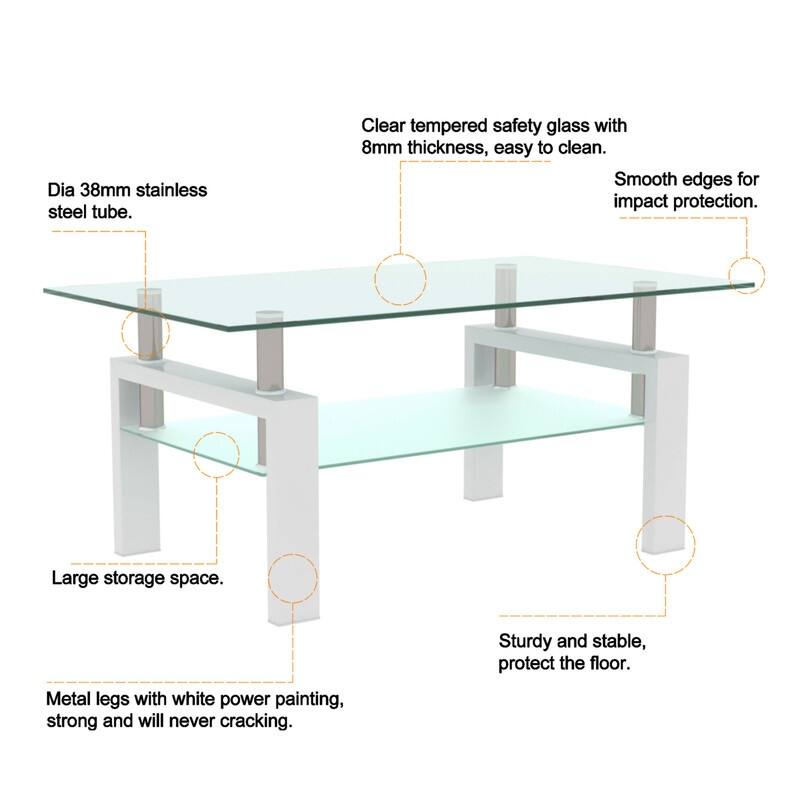 Rectangle Glass Coffee Table