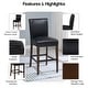 preview thumbnail 9 of 78, NPD Furniture Milton Bonded Leather Counter Stool