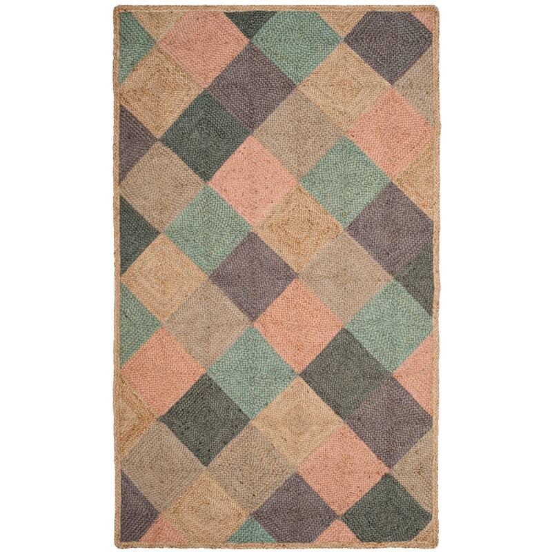 SAFAVIEH Handmade Natural Fiber Serin Diamond Jute Rug