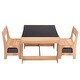 preview thumbnail 22 of 28, 3-in-1 Kids Wood Table and 2 Chairs - 24.4"L x 24.2"W x 19"H