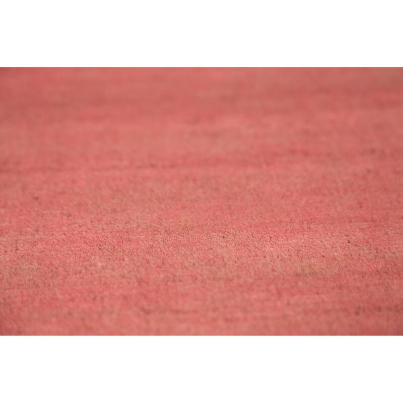 Pink Gabbeh Oriental Area Rug Handmade Wool Carpet - 6'8" x 9'6"
