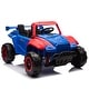 preview thumbnail 81 of 98, Two-Seater Kids Ride-On Electric Police Car 24V with 2.4G Remote Control, Music, and Safety Features Blue Red