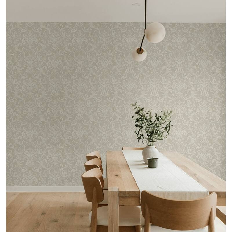 Seabrook Designs Cinna Damask Unpasted Wallpaper